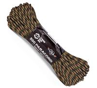 Atwood Rope MFG 550 Paracord - Cuerda de paracaídas de nailon de 7 hebras de 100 pies, equipo de supervivencia exterior, fabricado en Estados Unidos, cordones, pulseras, envolturas de mango, llavero