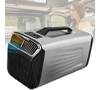 Atwynd Aire Acondicionado Portátil para Camping, Uso Exterior y en Tiendas de Campaña, Refrigeración Sin Drenaje, 2 Velocidades, Apagado Programado, Control Remoto para Interiores Grey-Cold