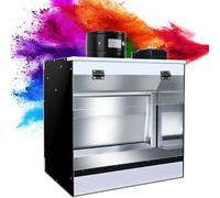 Atwynd Cabina de Aerografía con Cortina de Agua, con Manguera de Filtro para Pintura de Maquetas, Cabina de Aerografía de Sobremes, para Decoración de Pasteles, Uñas y Cerámica B-S