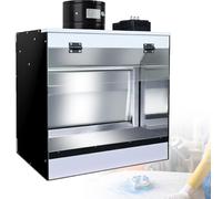 Atwynd Cabina de Pintura con Cascada de Mesa, 5500 K, con Cortina de Agua, Kit Profesional con Manguera de Filtro para Pintar Maquetas, Manualidades y Pasteles B-L