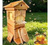 Atwynd Colmenas Completas para Principiantes, Colmena Auto-Flujo, Kit Completo para Apicultura con Ventana de Observación y Bebedero de Miel, para Polinizadores de Jardín