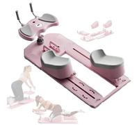 Atwynd Máquina de Estiramiento de Espalda Ajustable, Entrenamiento de Core, Máquina de Torsión de Columna, Tonificación de la Cintura, Alivio del Dolor de Espalda y Estiramiento de Piernas Pink