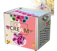 Atwynd Máquina Pequeña para Helados en Bares, Máquina Comercial para Helados Enrollados, Máquina para Helados Fritos en Rollo, Placa Individual, Equipo de Postres de Enfriamiento RáPido
