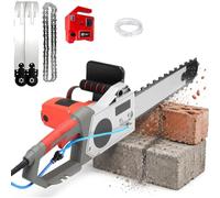 Atwynd Motosierra Eléctrica de Diamante para Granito Ladrillo y Mármol 480 | 6000 rpm, Incluye 2 Cadenas y 2 Espadas Guía, con Alimentación de Agua, para Cortar Ladrillo y Barras de Refuerzo