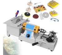 Atwynd Pulidora y Pulidora para Joyería de Piedra, Sierra de Mesa para Joyería, Máquina Cortadora de Torno de Banco, Máquina Pulidora y Pulidora para Amolar, Pulir y Taladrar Jade