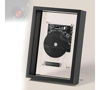 Atwynd Reproductor de CD de Pared con Control Remoto, Reproductor de CD de Música para Decoración se Pared, con Bluetooth 5.0 y Salida Aux, Marco de Fotos Decorativo para Casa, Galería Black