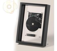 Atwynd Reproductor de CD Decorativo con Marco Musical, Marco de Fotos Musical para Decoración del Hogar, con Pantalla LED, Reproductor de CD con Bluetooth 5.0/Salida Aux de 3.5 mm Black