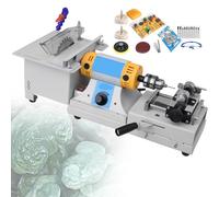 Atwynd Sierra de Mesa, Pulidora y Pulidora de Gemas de Jade, Máquina de Facetado y Pulido de Sobremesa, Máquina de Corte Preciso, Sierra Lapidaria para Cortar y Grabar Woodworking