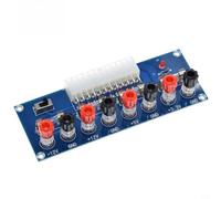 ATX Fuente de alimentación adaptador placa con 24 pines, 4 salidas de voltaje (-12V/+12V/+5V/3.3V), fusible de 5A, interruptor de encendido/apagado, indicador LED, diseño compacto para desarrollo