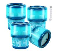 ATXKXE Repuesto de filtro Gen5, compatible con Dyson Gen5detect Absolute, Gen5outsize Absolute, Gen5detect Fluffy Aspiradora inalámbrica, paquete de 4 filtros y 1 cepillo de limpieza