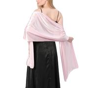 Atxnn Chal Mujer Seda Satén Bufanda Elegante para Boda Playa Fiesta Noche Fulares de Otoño Invierno Primavera Verano Chales de Colores Sólidos Estolas, ROSA PÚRPURA