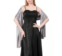 Atxnn Chal Mujer Seda Satén Bufanda Elegante para Boda Playa Fiesta Noche Fulares de Otoño Invierno Primavera Verano Chales de Colores Sólidos Estolas, GRIS OSCURO