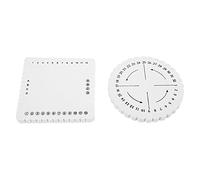 Atyhao 2 uds., Tapetes para Abalorios, bandejas, tableros, Redondo, Cuadrado, Disco Kumihimo, macramé, cordón Trenzado, Pulsera, Disco de Tejido Hecho a Mano(S)