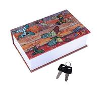 Atyhao Caja Fuerte del Libro con Cerradura de Llave - Caja Fuerte del Metal de la Caja Fuerte de la Cerradura de la Desviación del Diccionario de la Casa(#4)