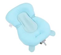 Atyhao Cojín de Asiento de Baño para bebé, Asiento de Bañera Seguro Flotante, Soporte de Baño Infantil Ajustable Plegable para Recién Nacido (Oso azul)