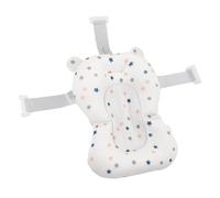 Atyhao Cojín de Asiento de Baño para bebé, Asiento de Bañera Seguro Flotante, Soporte de Baño Infantil Ajustable Plegable para Recién Nacido (estrellas blancas), #411