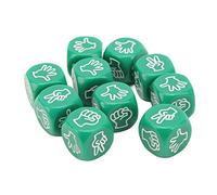 Atyhao Dados de juego de 2 cm, impermeables, juego de 10 unidades, para educación (verde)