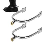 Atyhao Espuelas ecuestres, Espuelas de Cuerda Espuelas de Caballo Accesorio de Caballo de Equitación de Estilo Inglés de Aleación de Zinc con Rueda giratoria de cobreEspuelas