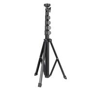 Atyhao FL019 Trípode de fotografía con Soporte de teléfono móvil Ajustable multifunción de aleación de Aluminio, Negro