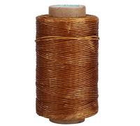 Atyhao Hilo Encerado, cordón Encerado Plano 150D para artesanía en Cuero Reparación de Calzado de encuadernación DIY Proyectos de Cuero 250m/820.2ft(café)