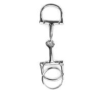 Atyhao Llavero con Forma de Caballo, Llavero con Forma de D, Anillo en D Plateado, aleación de Zine, con Brocas con Forma de Caballo, Llavero para Bolso, Llave, decoración, Colgante