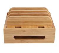 Atyhao Mesa de Oficina en el hogar Bamboo Mobile Phone Rack Storage Stand Rack de Carga Organizador de Almacenamiento para teléfonos Inteligentes, tabletas