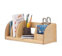 Atyhao Mini papelería para casa de muñecas, porta papelería para casa de muñecas ligero de paulownia 1:12 duradero de madera viva para la decoración del hogar de las