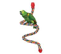 Atyhao Percha de Cuerda de pájaro, Colorido, Flexible, masticable, Cuerdas de algodón, Soporte para Percha para Loro, Periquito, Periquito, cacatúa, Conure, pinzón, pinzón, Canario(L)