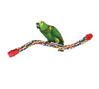 Atyhao Percha de cuerda para pájaros, cuerdas de algodón masticables flexibles y coloridas, soporte para percha para loros, periquitos, cacatúas, conure, agapornis, pinzones, canarios