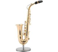 Atyhao - Réplica de saxofón Alto (14 cm, con Soporte y Carcasa)