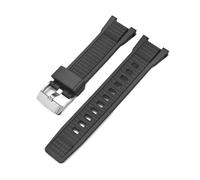 ATYJMOK Correa de goma impermeable mejorada, compatible con G-SHOCK MTG-B3000(Rubber Black silver)