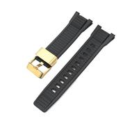 ATYJMOK Correa de goma impermeable mejorada, compatible con G-SHOCK MTG-B3000(Steel Black gold)