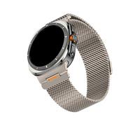 ATYJMOK Correa De Reloj De Metal Milanesa De Malla Gruesa De Acero Inoxidable Adecuada For Samsung Galaxy Ultra 47mm/Watch8/8 Classic(Titanium,Ultra 47mm)