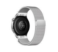 ATYJMOK Correa Milanesa Con Botón Compatible For Huawei Watch GT4/5 Pro(Silver)