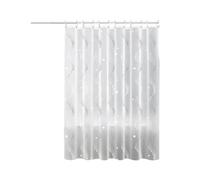 ATYUJKB Cortina De Baño Transparente con Diseño Elegante, Cortina De Ducha Resistente Al Agua, Material Suave Y Flexible, Fácil De Instalar, Ideal para Decoración De Baños Familiares Y Modernos
