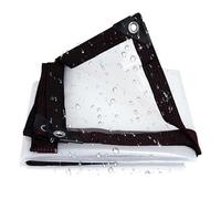 ATYUJKB Lona Transparente Impermeable, Lona de Plástico Transparente, Lonas Impermeables Exterior con Ojales, Cubierta de PE Impermeable de 120 g/m², para Plantas Invernadero Jardines