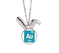 au checal element science - Collar con colgante de conejo, joyería de animales