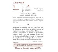 Au coeur du jour une parole: Calendrier