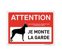 AUA SIGNALETIQUE 202043-AI-p-150x210 Panel Preperforado con Esquinas Redondeadas PVC, Attention Dog: I Keep The Guard, 600 x 420 mm
