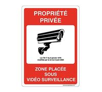 AUA SIGNALETIQUE 202152-AI-a-150x210 Cartel con Esquinas Redondeadas Aluminio Dibond, Área De Propiedad Privada Situada Bajo Videovigilancia, 150 x 210 mm
