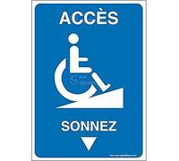 Aua Signaletique - Panneau Accès - Sonnez-Ai - 300X420 Mm, Pvc 1. 5 mm