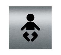 AUA SIGNALETIQUE - Plaque Alu Brossé Nurserie - 130x130 mm