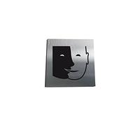 AUA SIGNALETIQUE - Plaque Aluminium Brossé Déficience Mentale - 130x130 mm