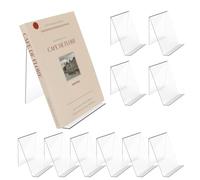 Auauraintt 10 Piezas Juego de sujetalibros,10 x 11,5 x 13cm Estantería de acrílico transparente,Estanteria para la organización de Escritorio,Adecuado para la Escuela,la Oficina,la Biblioteca,el hogar
