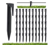 Auauraintt 100 Piezas Piquetas de Fijación, Estacas para Robot Cortacésped, Clavos con Gancho de Plástico Resistente para Fijar a La Tierra, para Cables Delimitadores del Robot Cortacésped