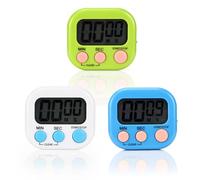 Auauraintt 3 Stück Eieruhr Digital,Kurzzeitwecker,Timer Digital,Mit Klappbarem StäNder Und Display,Digitaler Timer für Küche Schule Sport,KüChentimer Digital Chronograhr Kinder.