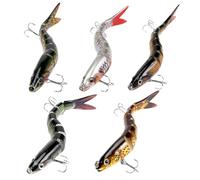Auauraintt 5 señuelos de pesca para trucha, lucioperca y perca, cebo de pesca, señuelos artificiales, señuelos de pesca para hombres, equipo de pesca familiar