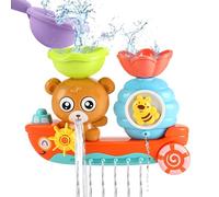 Auauraintt Juguetes Bañera Bebes, Juguete para Baño con Ventosas, Oso y Abeja Simpáticos Animales Juguetes, Regalo Set de Juguetes para Niños de 2 3 4 5 Años