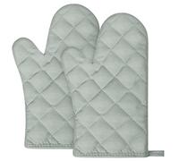 AUAUY 1 Par Manoplas Horno, Algodón Antideslizante Cotton Guantes Cocina, Oven Gloves Resistente al Calor para Hornear Cocinar Barbacoa Microondas (Gris)