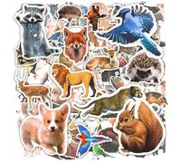 AUAUY 100PCS Animales Pegatinas, Libros Pegatinas Kawaii, Impermeables